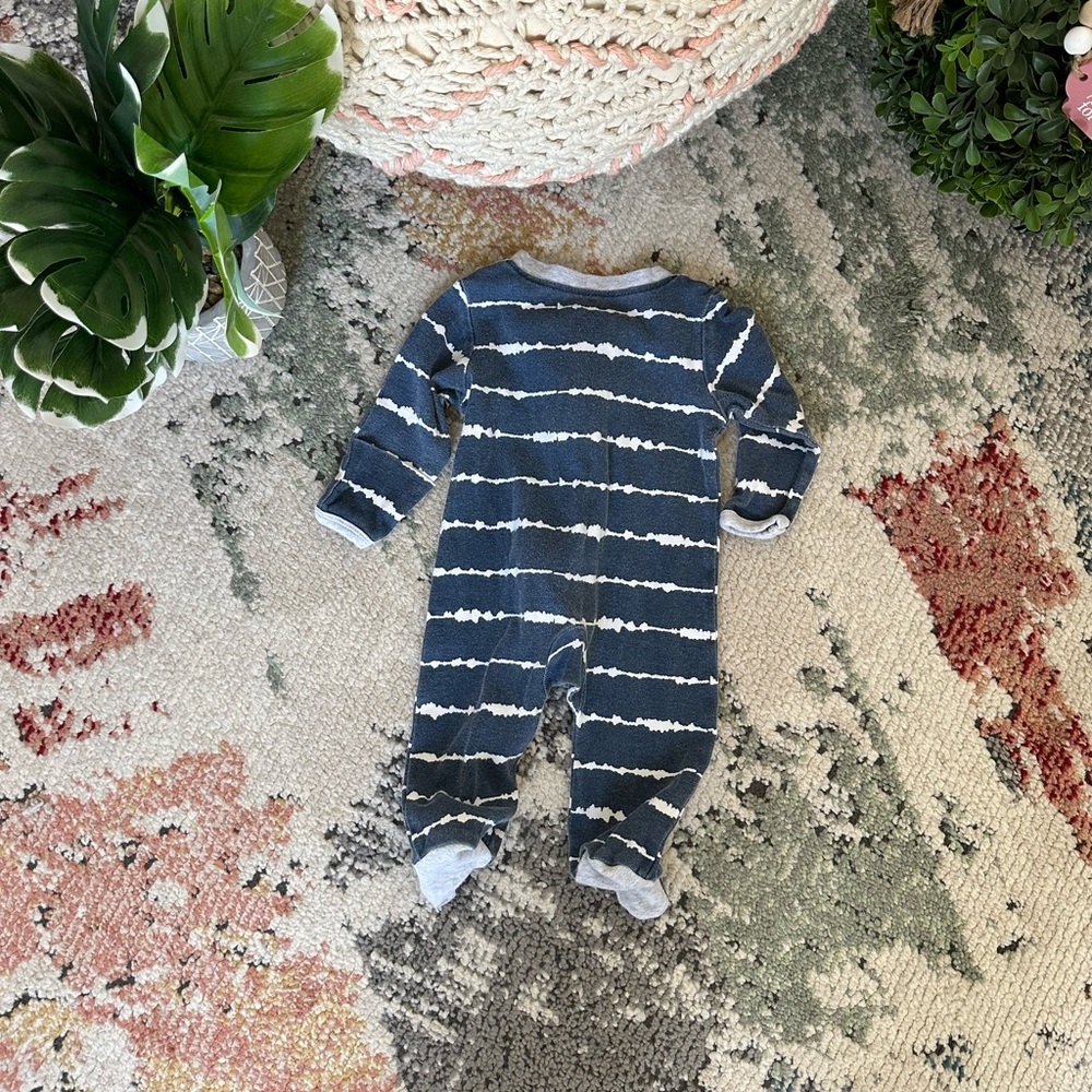 Honest Baby Co Tie Dye Organic Cotton Zip Footies One-Piece Sleep & Play 0-3 M - Picture 4 of 10